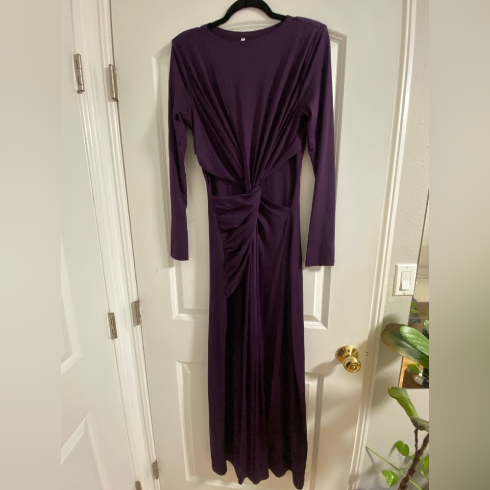 Purple Long Sleeve Dress